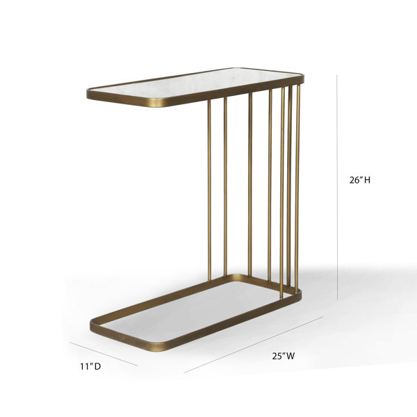 Mercer41 Stansel 26'' Tall Glass C Table End Table & Reviews Wayfair